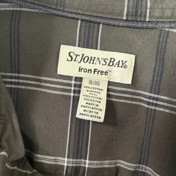St. John’s Bay Iron Free Mens Long Sleeve Plaid Shirt Size XL - Picture 3 of 3